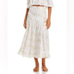 Aqua Swim Ruffle Print Maxi NWT